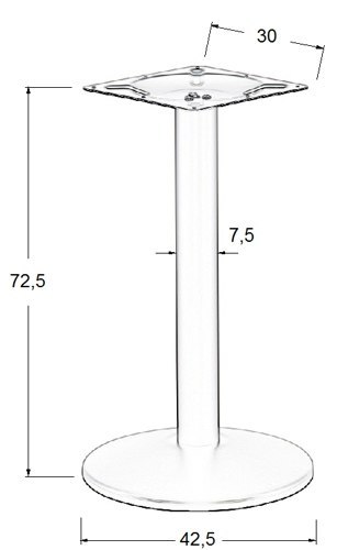 PODSTAWA STOLIKA SH-4003-1/B - ∅ 42,5 cm - czarna okrągła malowana proszkowo PODSTAWA STOLIKA SH-4003-1/B - ∅ 42,5 cm - czarna okrągła malowana proszkowo