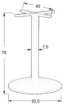 PODSTAWA STOLIKA SH-4003-7/B - &#8709 53,5 cm - czarna okrągła