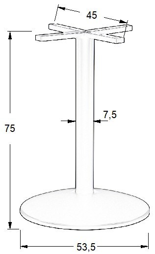 PODSTAWA STOLIKA SH-4003-7/B - ∅ 53,5 cm - czarna okrągła PODSTAWA STOLIKA SH-4003-7/B - ∅ 53,5 cm - czarna okrągła