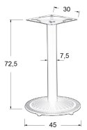 PODSTAWA STOLIKA SH-4004-1/B - &#8709 45 cm - czarna okrągła