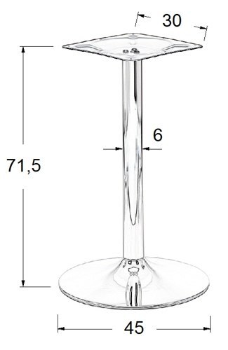 PODSTAWA STOLIKA SH-4005 chrom - ∅ 45 cm - chromowana okrągła PODSTAWA STOLIKA SH-4005 chrom - ∅ 45 cm - chromowana okrągła