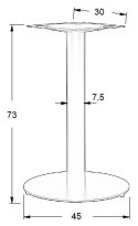 PODSTAWA STOLIKA SH-5001-5/B - &#8709 45 cm - czarna okrągła