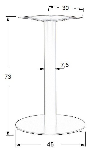 PODSTAWA STOLIKA SH-5001-5/B - ∅ 45 cm - czarna okrągła PODSTAWA STOLIKA SH-5001-5/B - ∅ 45 cm - czarna okrągła