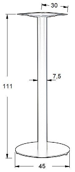 PODSTAWA STOLIKA SH-5001-5/H/B - ∅ 45 cm - czarna okrągła PODSTAWA STOLIKA SH-5001-5/H/B - ∅ 45 cm - czarna okrągła