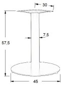 PODSTAWA STOLIKA SH-5001-5/L/B - &#8709 45 cm - czarna okrągła