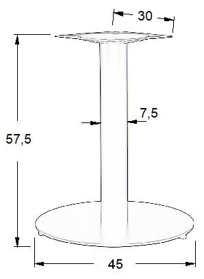 PODSTAWA STOLIKA SH-5001-5/L/B - ∅ 45 cm - czarna okrągła PODSTAWA STOLIKA SH-5001-5/L/B - ∅ 45 cm - czarna okrągła
