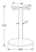 PODSTAWA STOLIKA SH-5001-7/B - &#8709 49,5 cm - czarna okrągła