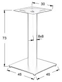 PODSTAWA STOLIKA SH-5002-5/B - 45x45 cm - czarna kwadratowa