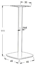 PODSTAWA STOLIKA SH-5002-5/H/B - 45x45 cm - czarna kwadratowa