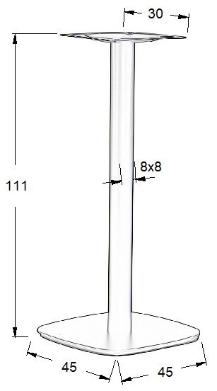PODSTAWA STOLIKA SH-5002-5/H/B - 45x45 cm - czarna kwadratowa PODSTAWA STOLIKA SH-5002-5/H/B - 45x45 cm - czarna kwadratowa