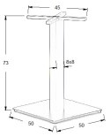 PODSTAWA STOLIKA SH-5002-6/B - 50x50 cm - czarna kwadratowa