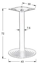 PODSTAWA STOLIKA SH-5005-1/B - &#8709 43 cm - czarna okrągła