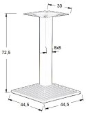 PODSTAWA STOLIKA SH-5014-6/B - 45x45 cm - czarna kwadratowa