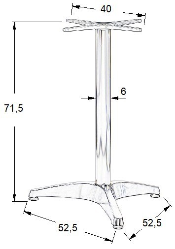 PODSTAWA STOLIKA SH-7002/A aluminium - ∅ 61 cm - regulowane stopki PODSTAWA STOLIKA SH-7002/A aluminium - ∅ 61 cm - regulowane stopki