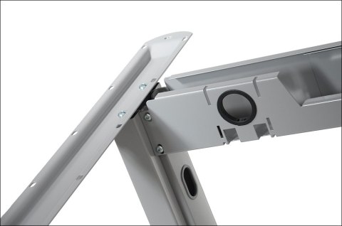 Stelaż do biurka STL-01 z rozsuwaną belką - Aluminium - z kanałem kablowym Stelaż do biurka STL-01 z rozsuwaną belką - Aluminium - z kanałem kablowym