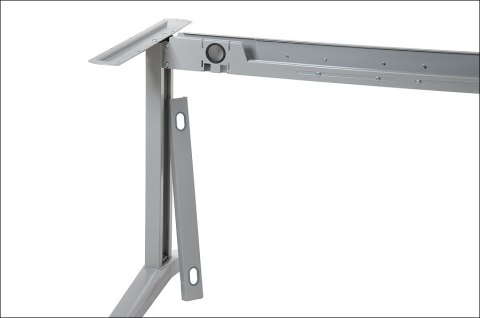 Stelaż do biurka STL-01 z rozsuwaną belką - Aluminium - z kanałem kablowym Stelaż do biurka STL-01 z rozsuwaną belką - Aluminium - z kanałem kablowym