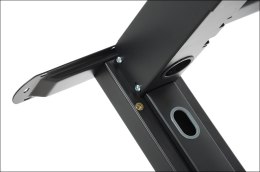 Stelaż do biurka stołu STL-01 z rozsuwaną belką - Czarny - z kanałem kablowym