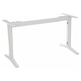 STELAŻ do biurka stołu STT-01 z rozsuwaną belką - Biały malowany proszkowo - z kanałem kablowym