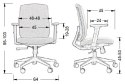 Fotel obrotowy ZN-605-B tk.26 brąz - krzesło biurowe do biurka - TILT