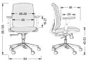 Fotel obrotowy ZN-605-W tk.26 brąz - krzesło biurowe do biurka - TILT