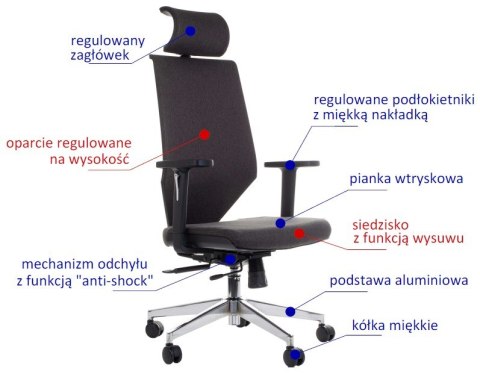 Fotel obrotowy ZN-805-C tk.26 brąz - krzesło biurowe do biurka - TILT, ZAGŁÓWEK Fotel obrotowy ZN-805-C tk.26 brąz - krzesło biurowe do biurka - TILT, ZAGŁÓWEK