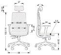Fotel obrotowy ZN-807-B tk.26 brąz - krzesło biurowe do biurka - TILT, ZAGŁÓWEK