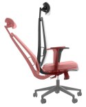 Fotel obrotowy ZN-807-B tk.26 brąz - krzesło biurowe do biurka - TILT, ZAGŁÓWEK