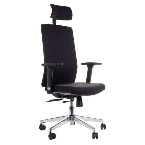 Fotel obrotowy ZN-807-C tk.30 czarny - krzesło biurowe do biurka - TILT, ZAGŁÓWEK Fotel obrotowy ZN-807-C tk.30 czarny - krzesło biurowe do biurka - TILT, ZAGŁÓWEK