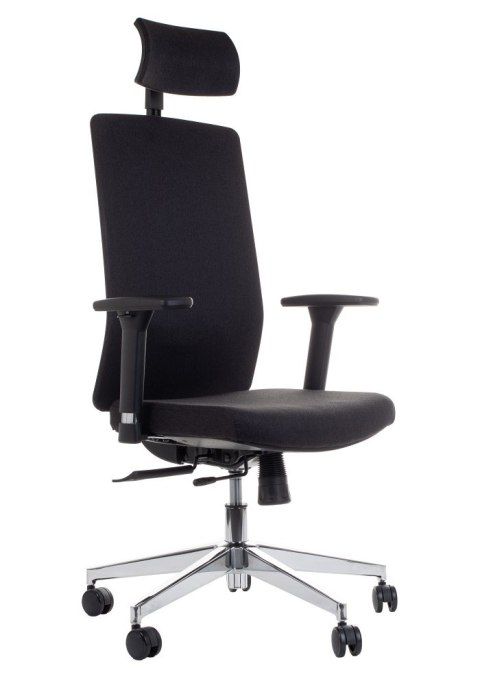 Fotel obrotowy ZN-807-C tk.30 czarny - krzesło biurowe do biurka - TILT, ZAGŁÓWEK Fotel obrotowy ZN-807-C tk.30 czarny - krzesło biurowe do biurka - TILT, ZAGŁÓWEK