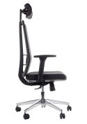 Fotel obrotowy ZN-807-C tk.30 czarny - krzesło biurowe do biurka - TILT, ZAGŁÓWEK Fotel obrotowy ZN-807-C tk.30 czarny - krzesło biurowe do biurka - TILT, ZAGŁÓWEK