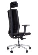 Fotel obrotowy ZN-807-C tk.30 czarny - krzesło biurowe do biurka - TILT, ZAGŁÓWEK