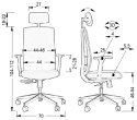 Fotel obrotowy ZN-807-C tk.30 czarny - krzesło biurowe do biurka - TILT, ZAGŁÓWEK