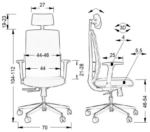 Fotel obrotowy ZN-807-C tk.30 czarny - krzesło biurowe do biurka - TILT, ZAGŁÓWEK Fotel obrotowy ZN-807-C tk.30 czarny - krzesło biurowe do biurka - TILT, ZAGŁÓWEK