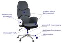 Fotel obrotowy szary BEDFORD tk. 206/54/W - krzesło biurowe do biurka - TILT
