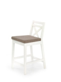 Halmar BORYS LOW krzesło barowe niskie biały / tap. Inari 23