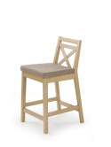 Halmar BORYS LOW krzesło barowe niskie dąb sonoma / tap. Inari 23