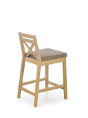 Halmar BORYS LOW krzesło barowe niskie dąb sonoma / tap. Inari 23
