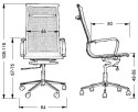 Fotel obrotowy BURNET czarny - krzesło biurowe do biurka - TILT