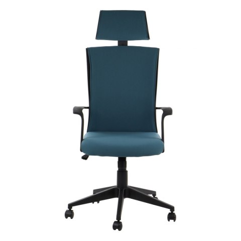 Fotel obrotowy CLAYTON tk. 56 morski - krzesło biurowe do biurka - TILT, ZAGŁÓWEK Fotel obrotowy CLAYTON tk. 56 morski - krzesło biurowe do biurka - TILT, ZAGŁÓWEK