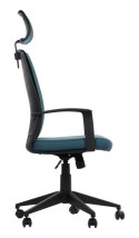 Fotel obrotowy CLAYTON tk. 56 morski - krzesło biurowe do biurka - TILT, ZAGŁÓWEK Fotel obrotowy CLAYTON tk. 56 morski - krzesło biurowe do biurka - TILT, ZAGŁÓWEK