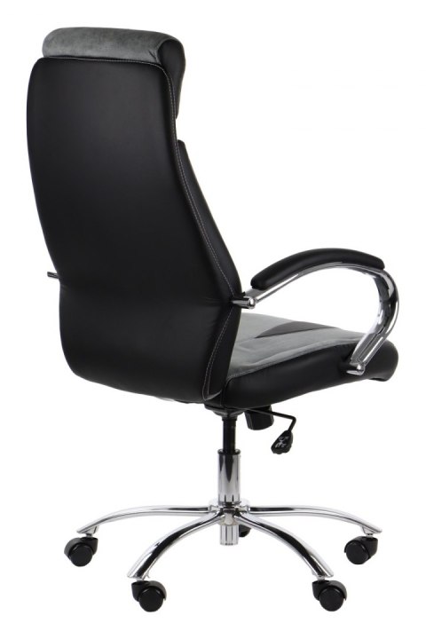 Fotel obrotowy CLIFTON tk. A45/PU szary - krzesło biurowe do biurka - TILT Fotel obrotowy CLIFTON tk. A45/PU szary - krzesło biurowe do biurka - TILT