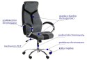 Fotel obrotowy CLIFTON tk. A45/PU szary - krzesło biurowe do biurka - TILT Fotel obrotowy CLIFTON tk. A45/PU szary - krzesło biurowe do biurka - TILT