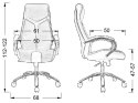 Fotel obrotowy CLIFTON tk. A45/PU szary - krzesło biurowe do biurka - TILT Fotel obrotowy CLIFTON tk. A45/PU szary - krzesło biurowe do biurka - TILT