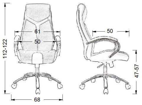 Fotel obrotowy CLIFTON tk. A45/PU szary - krzesło biurowe do biurka - TILT Fotel obrotowy CLIFTON tk. A45/PU szary - krzesło biurowe do biurka - TILT