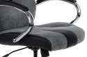 Fotel obrotowy CLIFTON tk. A45/PU szary - krzesło biurowe do biurka - TILT Fotel obrotowy CLIFTON tk. A45/PU szary - krzesło biurowe do biurka - TILT