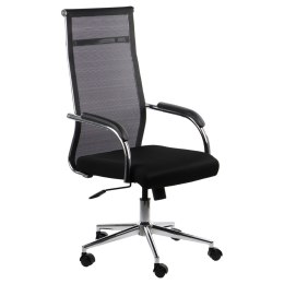 Fotel obrotowy DEXTER czarny - krzesło biurowe do biurka - TILT