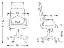Fotel obrotowy szary FULTON tk. 53 - krzesło biurowe do biurka SZARE - TILT