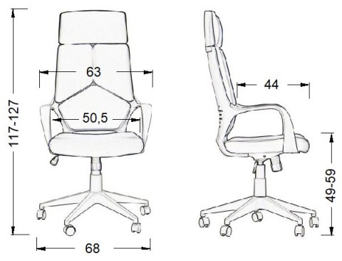 Fotel obrotowy szary FULTON tk. 53 - krzesło biurowe do biurka SZARE - TILT Fotel obrotowy szary FULTON tk. 53 - krzesło biurowe do biurka SZARE - TILT