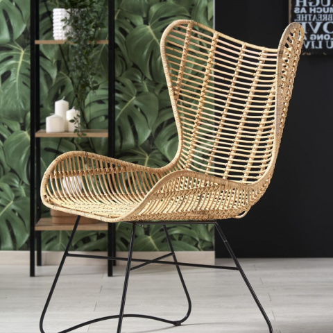 Halmar INDIANA fotel wypoczynkowy rattan naturalny Halmar INDIANA fotel wypoczynkowy rattan naturalny