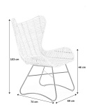 Halmar INDIANA fotel wypoczynkowy rattan naturalny Halmar INDIANA fotel wypoczynkowy rattan naturalny